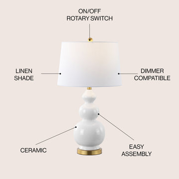 Bowen 27.5" Ceramic LED Table Lamp